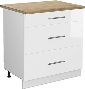 Szafka dolna do kuchni biały wysoki połysk 80x60x82 fame-line