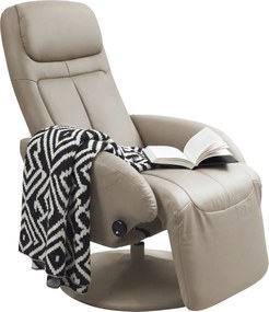 Rozkładany Obrotowy Fotel Wypoczynkowy Cappuccino R8-S12