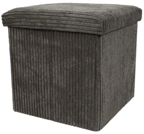 Pufa ze schowkiem sztruksowa TOBO, 38 x 38 x 38 cm