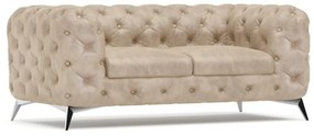 Beżowa aksamitna sofa 185 cm Chelsea – Ropez