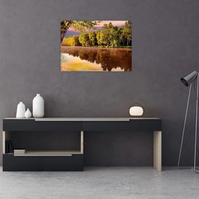 Obraz - Za rzeką (70x50 cm)