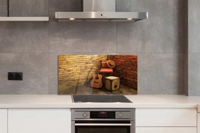 Szklany Panel Muzyczny Kącik z Gitarą