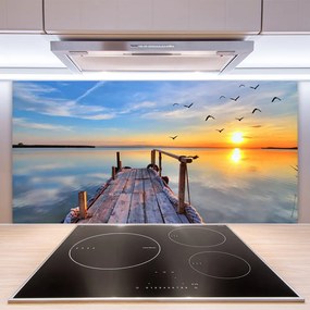 Szkło do Kuchni na Ścianę Most Wiszący nad Cieśniną