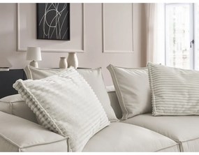 Beżowa sofa z imitacji skóry 260 cm Boheme – Bobochic Paris