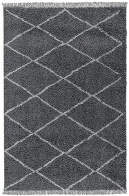Dywan shaggy Blake romby szare 155 cm x 230 cm