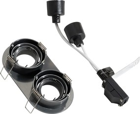 Zestaw 6 reflektorów wpuszczanych Gunmetal GU10 35mm z regulacją nachylenia 2-punktowe - Installa