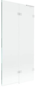 Mexen Lunar L parawan nawannowy 2-skrzydłowy prawy 90 x 150 cm, transparent, biały - 897L-090-100-20-00-P