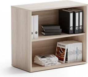 Regał biurowy BLOCK, 800 x 400 x 710 mm, dąb naturalny