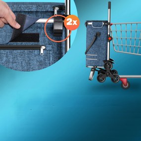 Monzana Torba na zakupy na kółkach do schodów COMFORT, 50l, niebieska