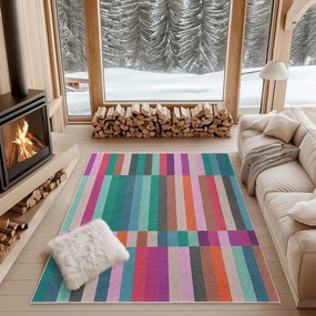 Turkusowy dywan odpowiedni do prania 120x180 cm Acid Rain – Mila Home