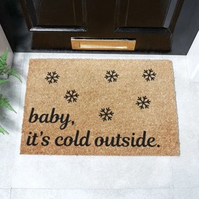 Wycieraczka ze świątecznym motywem z włókna kokosowego 40x60 cm Baby It's Cold Outside – Artsy Doormats