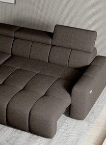 Narożnik ENZO S układ L z elektryczną regulacją siedziska Lewostronny z funkcją spania w ktaninie SORELLA 21 WERSAL