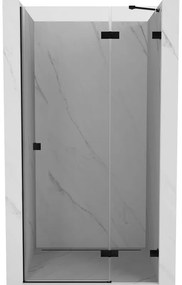 Mexen Lunar L drzwi prysznicowe uchylne prawe 90 cm, transparent, czarne - 834L-090-000-70-00-P