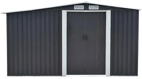 Wiata ogrodowa ze stali galwanizowanej w kolorze szarym LERY - 10,5m²