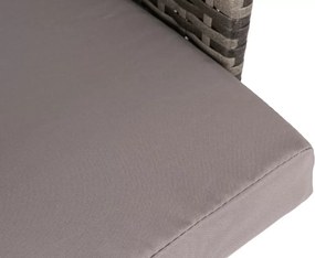 Zestaw 2 krzeseł ogrodowych Eladia szare taras balkon ogród z poduszkami