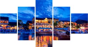 Obraz nocnego miasta Hoi An w Wietnamie (125x70 cm)