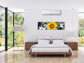 Obraz żółtego kwiatu (170x50 cm)