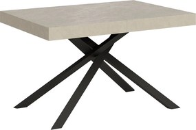 Stół rozkładany 120/204x80 cm Karida kaszmir nogi antracytowe