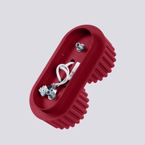 Plafon dwupunktowy AURA 2 burgund GX53 ryflowany  SOLLUX  LIGHTING
