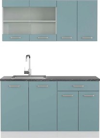 Pojedyncza kuchnia niebiesko-szary/biały 140x60x81.6 r-line