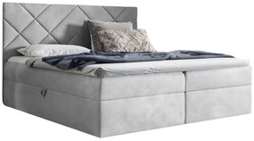 Szare łóżko pikowane z pojemnikiem 5 rozmiarów F1-T32