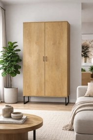 Drewniana szafa z półkami A4-Z05