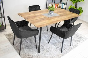 PROMOCJA Czarny aksamitny krzesło NOLA II. jakość.