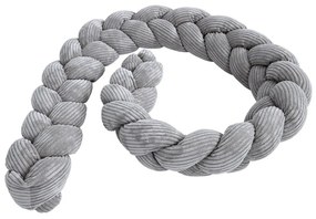 Szary sztruksowy ochraniacz do łóżeczka 300 cm – Meowbaby