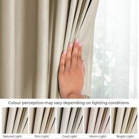 Brązowa/beżowa aksamitna zasłona częściowo zaciemniająca (dimout) 140x270 cm Eyelets – Restilo