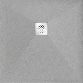 Mexen Stone+ brodzik kompozytowy kwadratowy 100 x 100 cm, szary-beton - 44611010