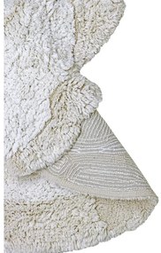 Jasnoszary bawełniany dywan dziecięcy tkany ręcznie odpowiedni do prania 130x135 cm Bunny – Lorena Canals