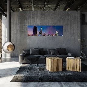 Obraz miasta nocą (170x50 cm)