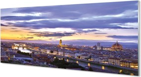 Panel Szklany Zachód Słońca nad Rzeką we Włoszech