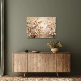 Obraz na szkle - Obraz ptaka w stylu vintage II. (70x50 cm)