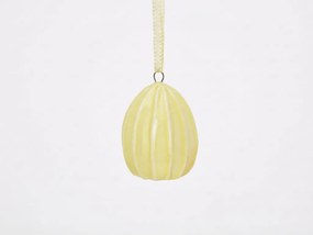 Wiszące porcelanowe jajko PASTELLA - różne kolory Kolor: Żółty