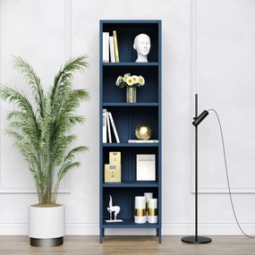 Regał na książki MARIO, 500 x 1800 x 350 mm, Modern: granatowy