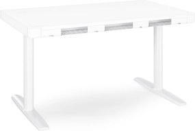 Biurko elektryczne sit-stand z szufladą i ładowarką bezprzewodową Qi białe, 1200 mm: ELLIS