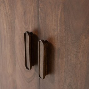 Szafka z litego drewna mango w ciemnym naturalnym kolorze 85x150x35 cm Liya – WOOOD