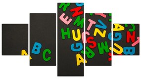 Obraz - kolorowe litery (125x70 cm)