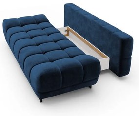 Granatowa 3-osobowa sofa rozkładana z aksamitnym obiciem Windsor &amp; Co Sofas Cirrus