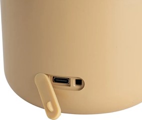 Zestaw 2 lamp stołowych zewnętrznych złotych z białymi w tym ładowalne LED - Haard