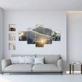 Obraz samochodu Audi - szary (125x70 cm)