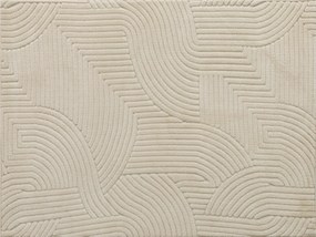 HOMCOM Maszynowo tkany dywan, wysokość 15 mm, wszechstronny, antypoślizgowy, kremowy