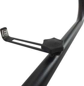 Outsunny Stół Wiszący Balkonowy Półokrągły Regulowana Wysokość Metalowy Czarny 60x45x50cm | Aosom PL