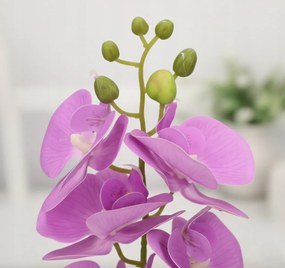 Storczyk w Doniczce Orchidea 37 cm Kwiat Sztuczny Fioletowy Doniczkowy