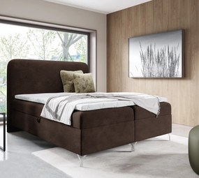 Brązowe łóżko z pojemnikiem 5 rozmiarów B2-M43