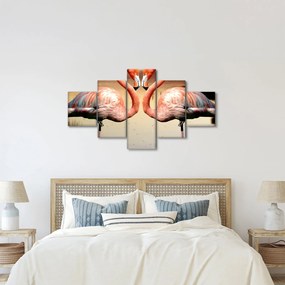 Obraz - dwa flamingi (125x70 cm)