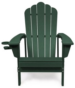 Zielony plastikowy fotel ogrodowy Adirondack – Bonami Selection