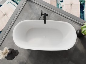 Mexen Siena wanna wolnostojąca z konglomeratu 170 x 80 cm, biała mat - 57291708000