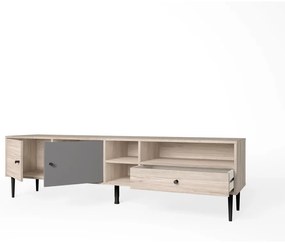 Szafka pod TV w dekorze dębu 180x50 cm Leon – Marckeric